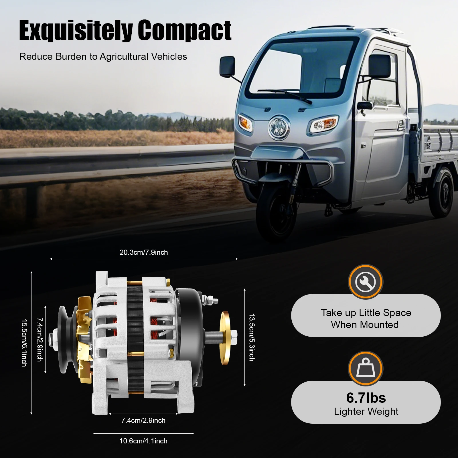 

2000W Permanent Magnet Generator Two Wheel Permanent Magnet Generator Agricultural DC Generator Pure Copper Small 12-14V