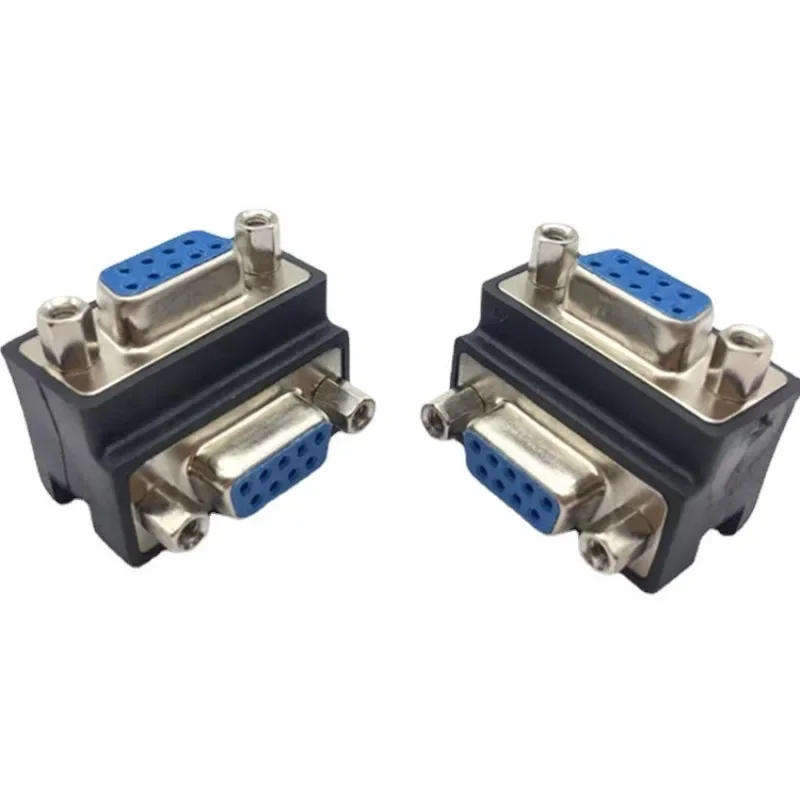 Adapter Right Angle D-Sub 9pin DB9 Male to Male / Female Converter Monitor DB 9 Extender 90 degree Connector