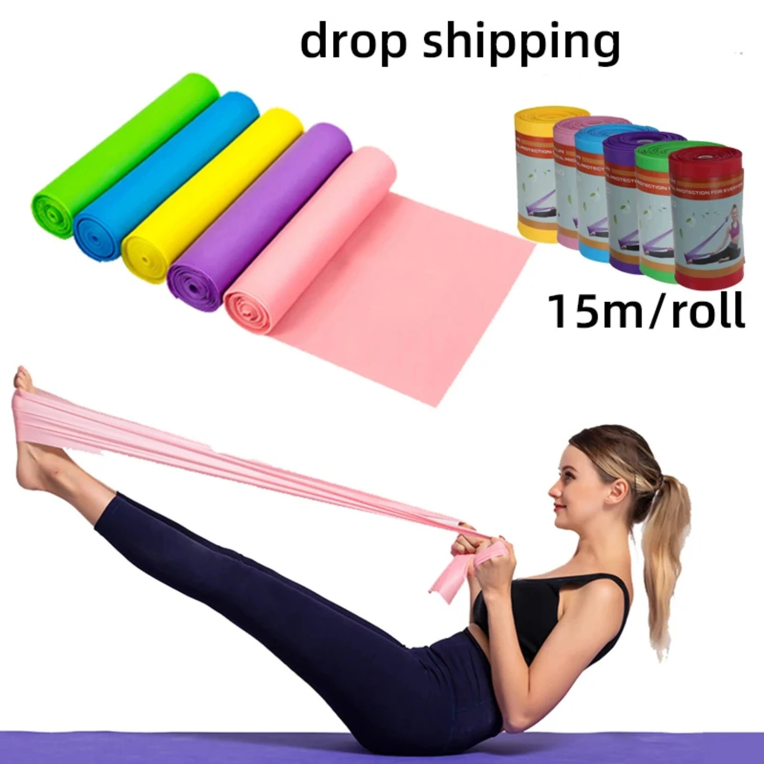 New Enhanced Premium Durable Resistance Band for Effective Endurance and Physiotherapy Training - Flexible Elastic Yoga Band for