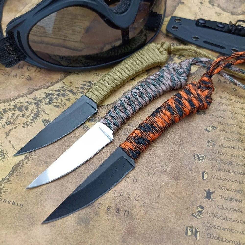 

Практичный EDC тактический прямой нож для выживания, легкий компактный уличный многофункциональный карманный нож, инструмент для охоты и исследования