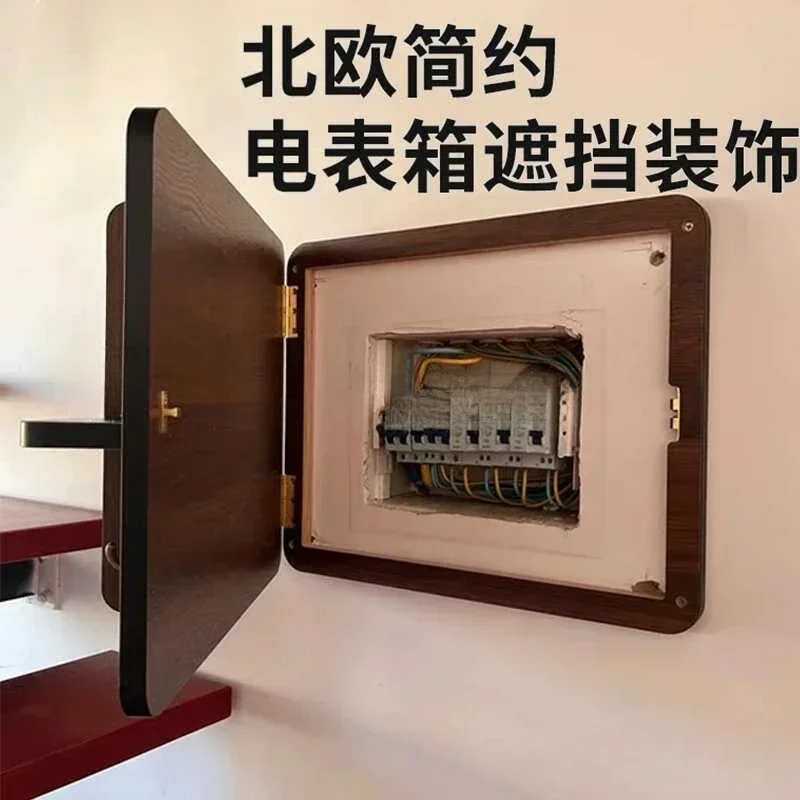 Meter box blocking decorative painting coat hook free punching empty distribution box hanging painting rack