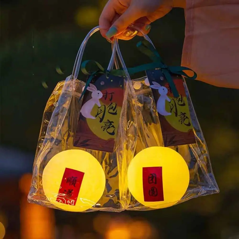 

Mid Autumn Festival Pack the Moon Light 3D Luminous Small Night Lights Cartoon Lamp Traditional Festival Lantern Women