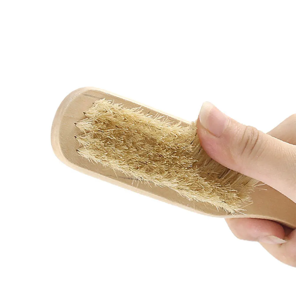 

Natural Bristle Foot Brush Pumice Stone Combo Wooden Handle Exfoliator Callus Remover Feet Scrubber Spa Pedicure Tool