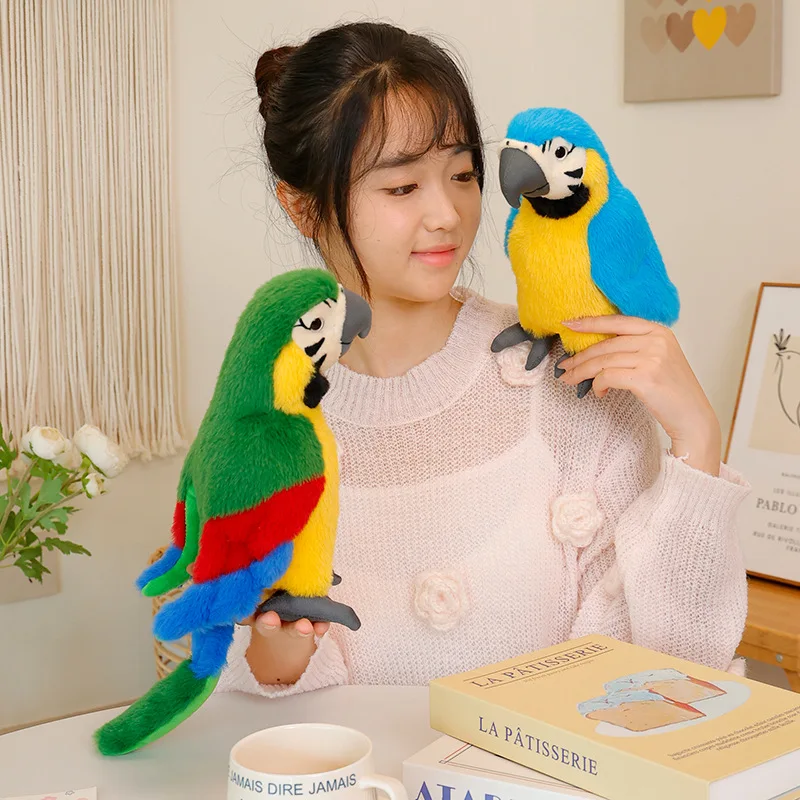 24CM Simulierte Papagei Plüsch Spielzeug Weiche Angefüllte Cartoon Tier Vogel Puppe Nette Sittiche Puppe Beschwichtigen Geschenke – Detail 9