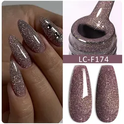 LILYCUTE Nude Glitter Color Sparkling Gel smalto per unghie primavera di lunga durata per Manicure Soak Off Nail Base Top Coat Gel vernice