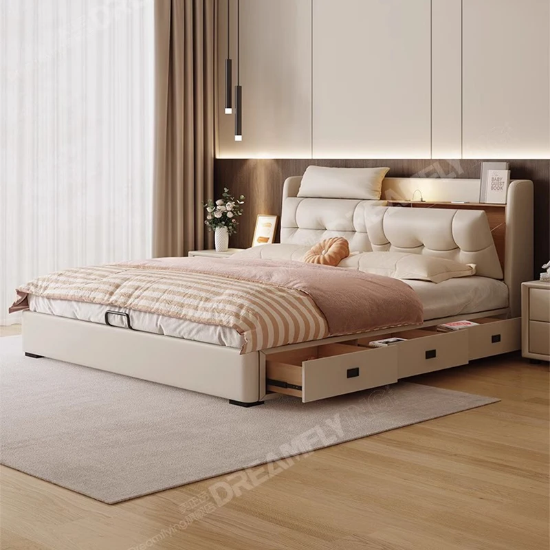 

Sleeping Princess Bed Bedroom Design Girls Massage Headboards Bed Multifunctional Beauty Wooden Cama Lounge Suite Furniture