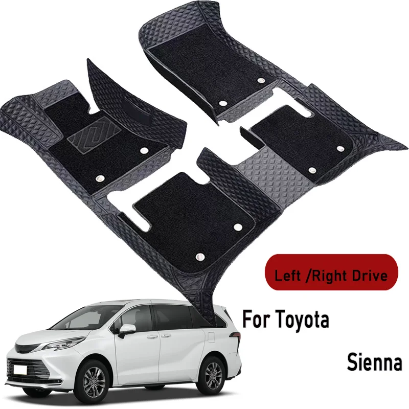 Alfombrillas para coche Toyota Sienna 2021 2022 2023-2024, alfombrillas personalizadas para automóvil, cubierta de alfombra para automóvil, accesorios interiores