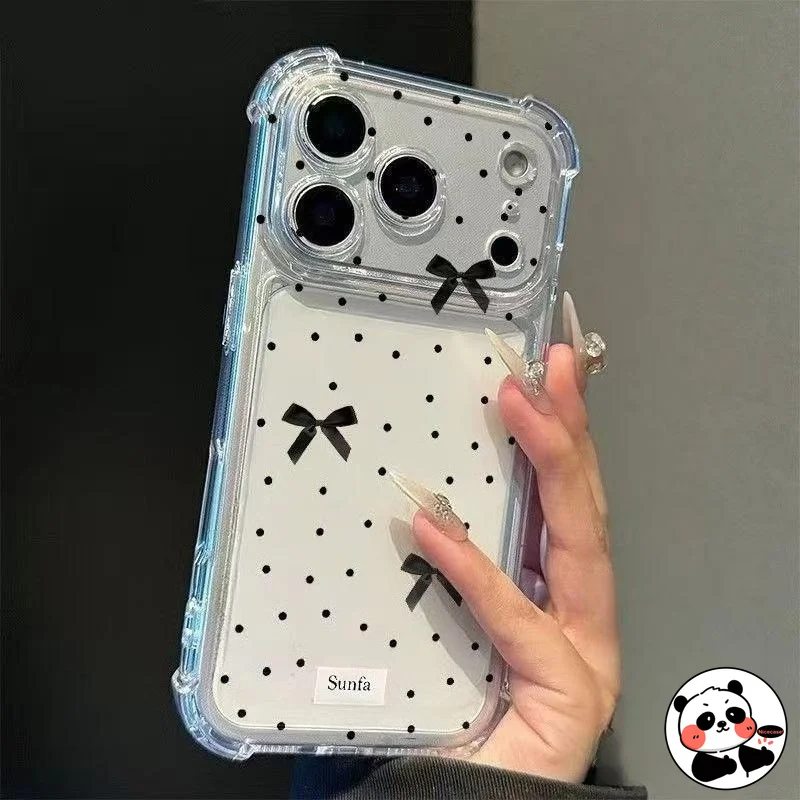 Polka Dot Ribbon Bow Clear Case For Samsung Galaxy J8 J7 J6 J5 J3 J4 J2 Pro Core Prime A9 A8S A8 A7 A6 Plus A6S A5 A3 Cover view 2