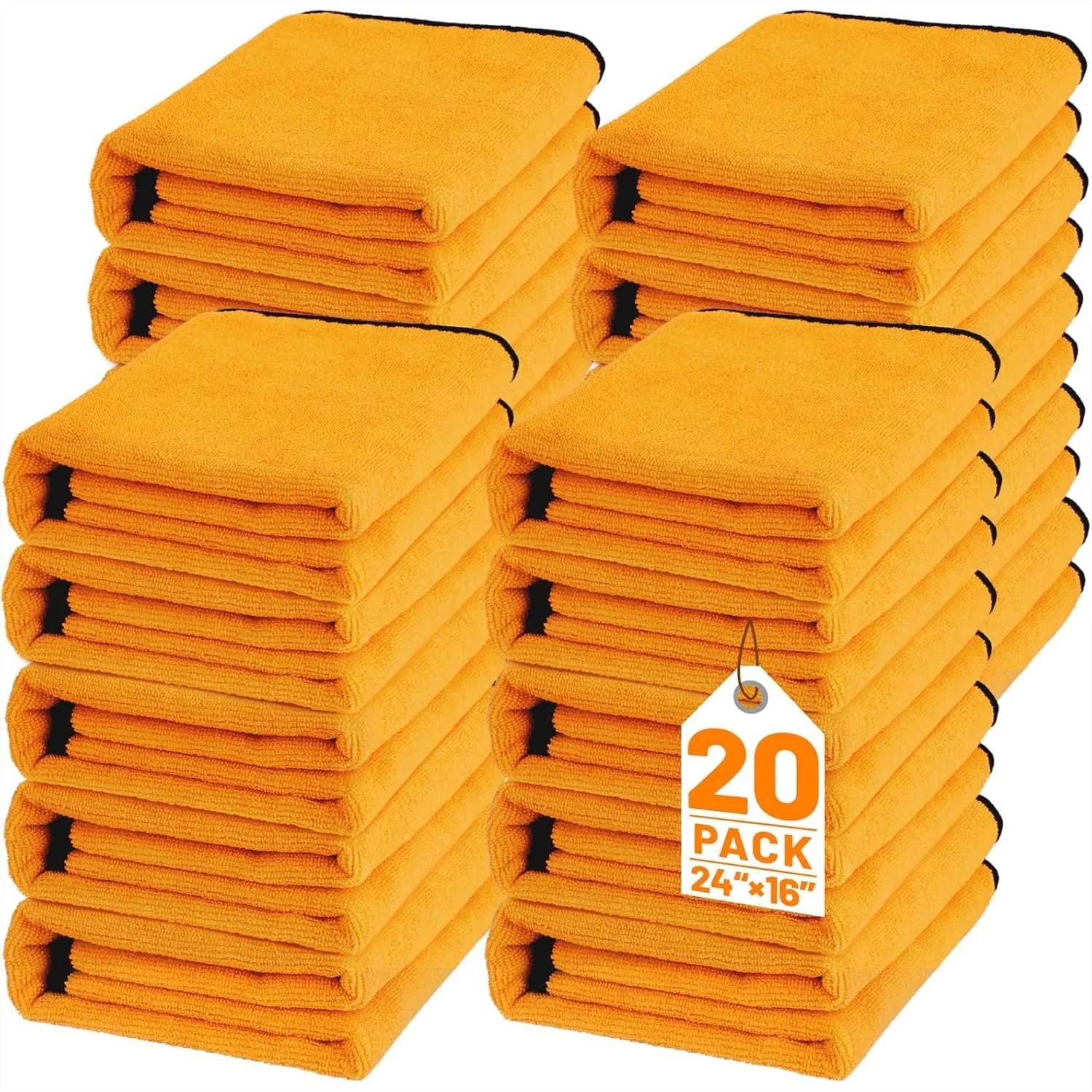 

20 Pack Microfiber Car Drying Towels, 15.7x23.6 Inch Lint-Free Quick Dry Dual-Sided Detailing Towels for SUV Truck Boat