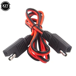 Cable de conexión SAE de cobre puro de 18awg, Cable de extensión de alimentación de 12V 10A, 0,7 cuadrados, 1/2M, macho, hembra, batería de coche a célula Solar