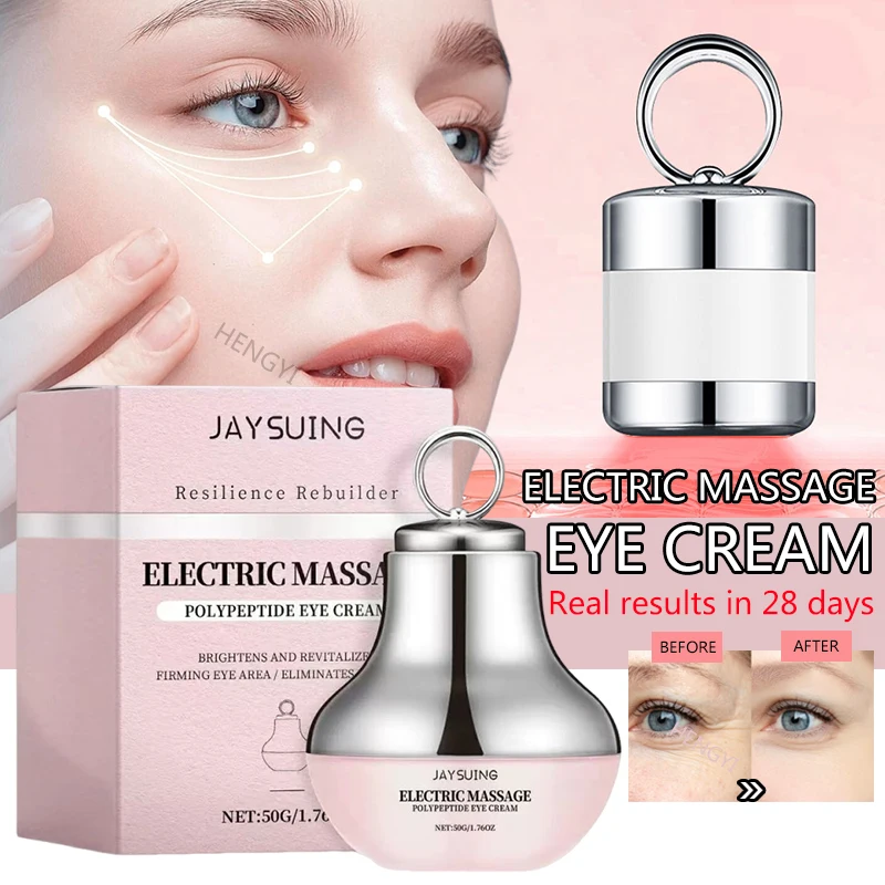 Electric Massage Eye Cream For Dark Circle Eye Bags Puffiness Firm Fade Wrinkle Refreshment With Gentle Vibration Tired Eye Care
