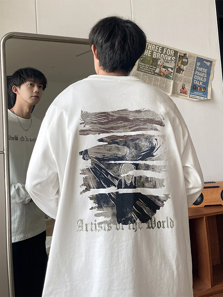 2024 Fashion Menswear English Alphabet Print Pattern Casual Loose Street High Quality Fashion 100% Cotton T-Shirt Spring Summer