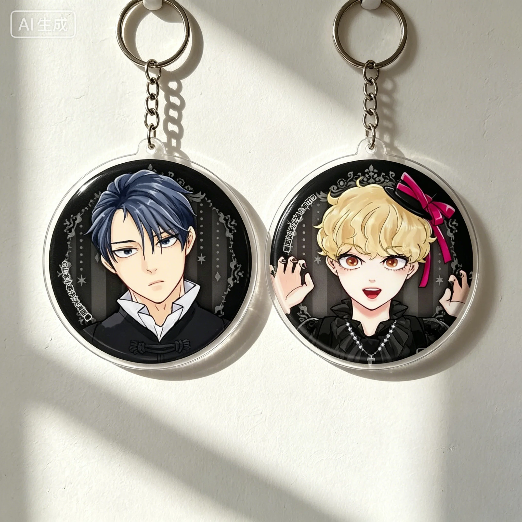 BL comic Which Way is Tomorrow Ken And Kirara circle Acrylic Pendant Keychains bag decorations Souvenir