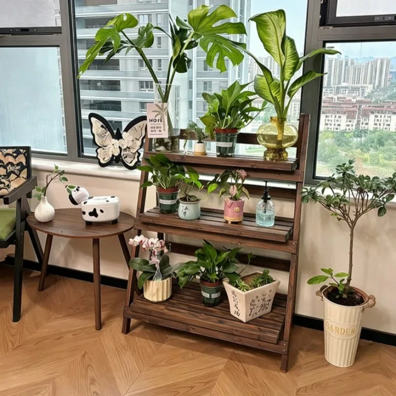 Pot Display Plant Stand Multiple Flower Outdoor Big Plant Stand Wooden Wall Estante Para Plantas Garden Furniture Outdoor