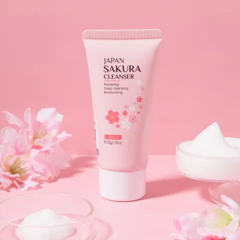 Очищающее средство Sakura Rich Foam Deep Clean Remove Grease Improve Oily Face Cleanser Soft Moisture Remover Blackhead Cleanser средство для умывания лица для мужчин с жирной кожей отзывы - №3