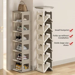 3 Tier Shoe Hanger Foldable Shoe Rack High Heel Sneaker Shelf Installation-free Shoe Hanger Stackable Shoe Stand Organizer