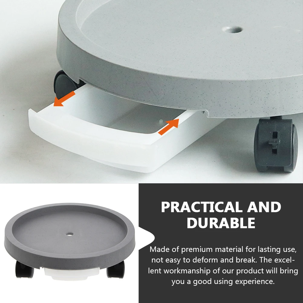 

Mobile Planter Tray Pot Trays Gardening Flowerpot Base Pots Indoor Home Plate Plastic Water Potted Bonsai Round