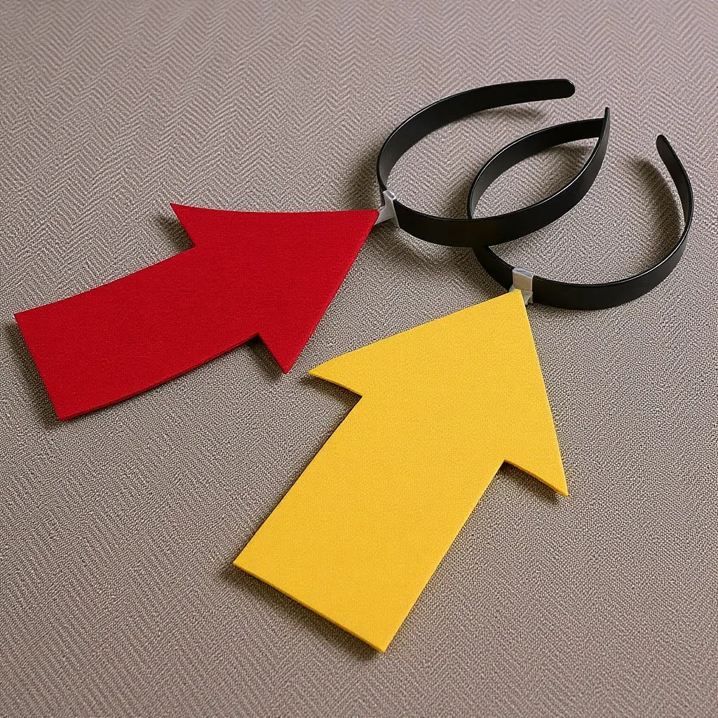 

2Pcs Arrow Headbands Smooth Surface Hair Hoop Accessories Party Cosplay Festival Photo Props Novelty Headband Headband