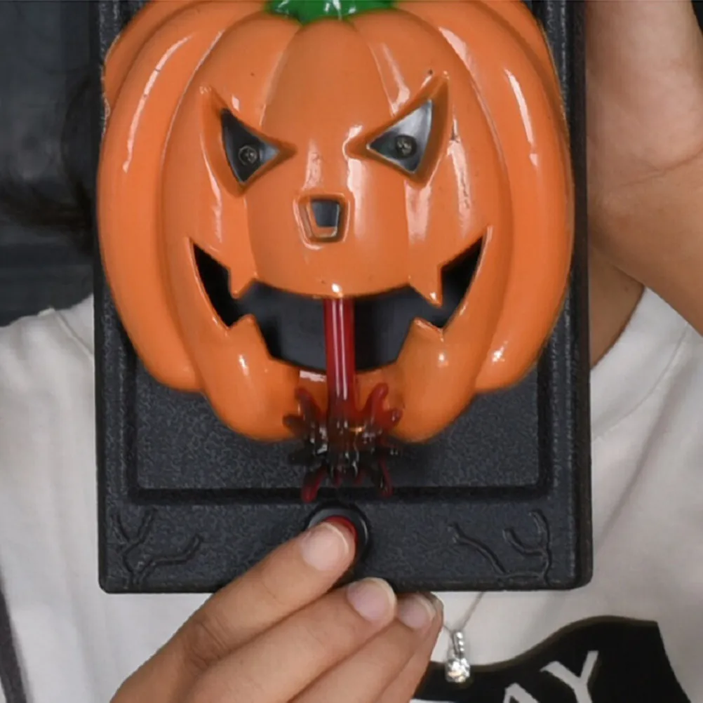 

Ghost Orange Scary Sound Tongue Out Halloween Prop For Kids Party Haunted House Decorations