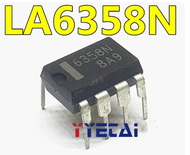 YYT 5PCS brand new original LA6358N 6358N direct insertion DIP-8 high-performance dual operational amplifier IC is supplied in l
