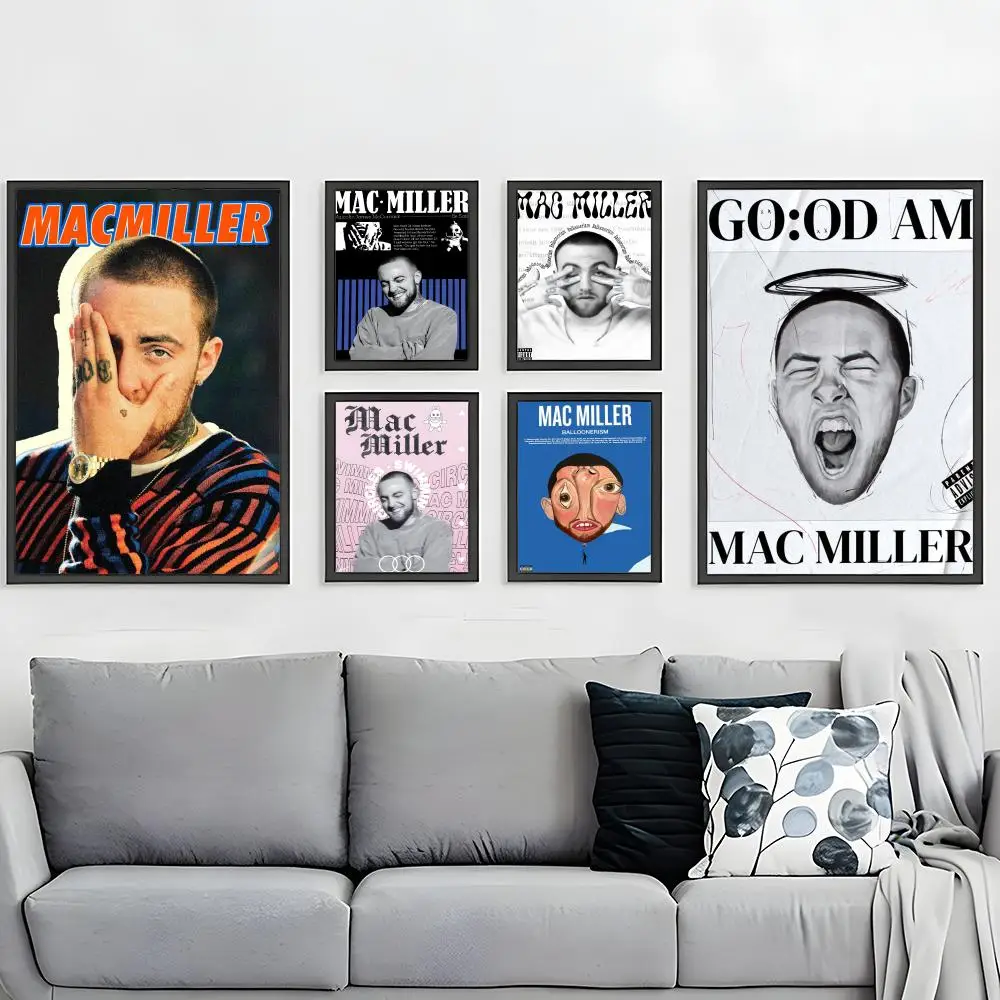 Rapper M-Mac Miller Poster HD Waterproof Self-Adhesive Wall Art – Multi-Scene Use, Top Gift Pick