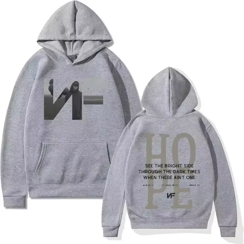 Rapper NF Hope Tracklist Graphic Hoodies Hope Album Tour Vintage Aesthetic Y2k Sweatshirt Women Fashion Hip Hop Style Hoodie