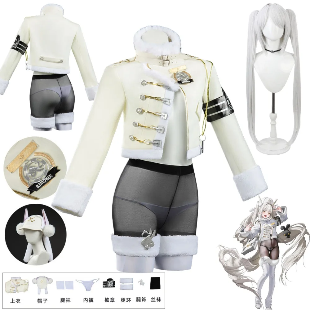 Anime Blanc Cosplay Costume Wig Game Goddess of Victory Blanc New Skin Carnival Halloween Comic Animation Party Clothing