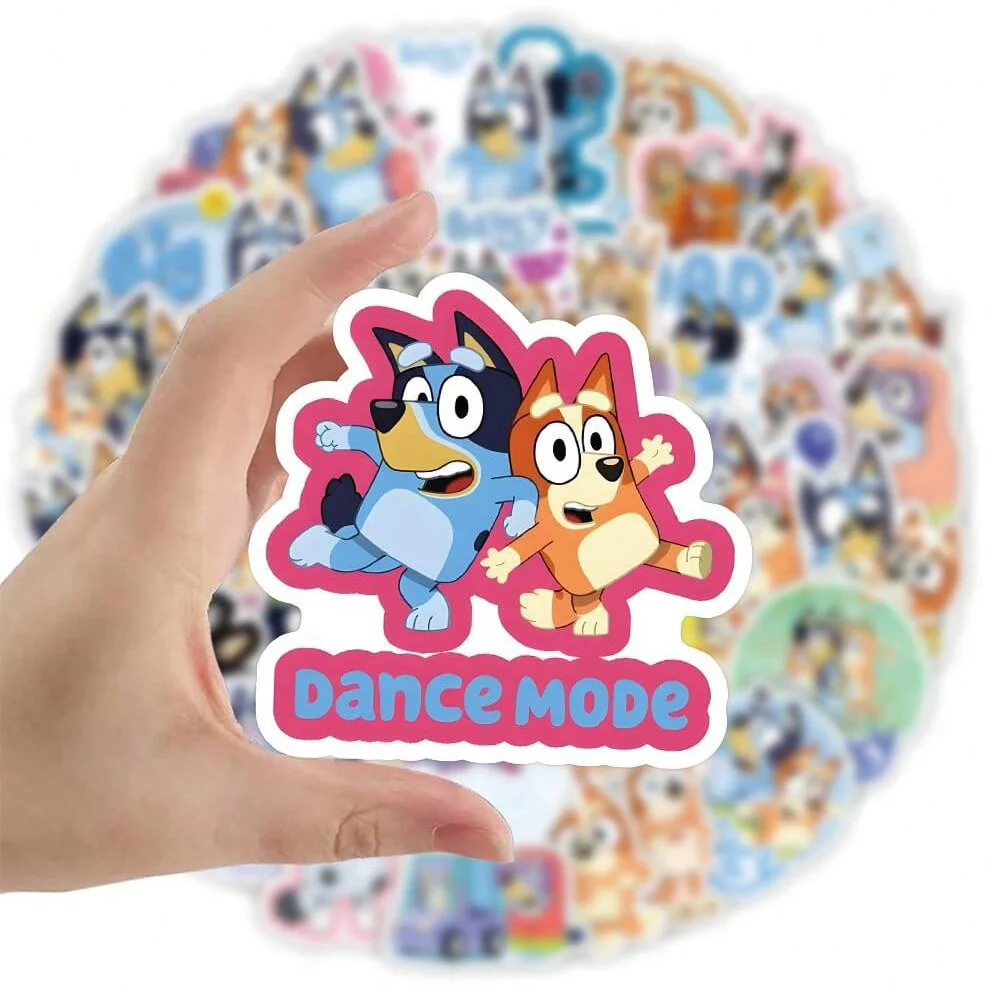 55 個ブルーイファミリーアニメーション漫画ステッカー装飾スーツケーススクラップブッキング電話ラップトップ文具おもちゃギフト