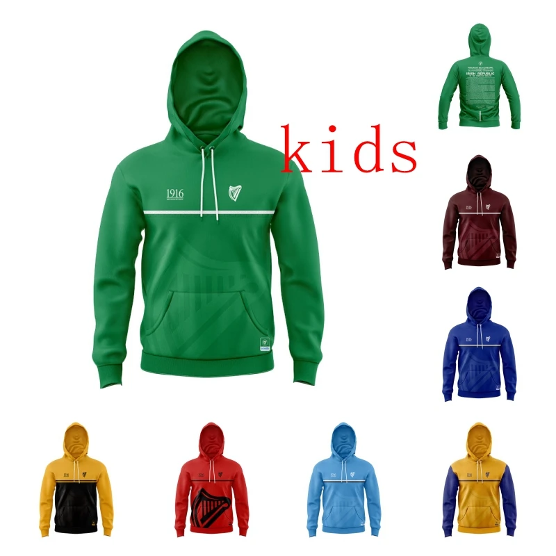 1916 Commemoration Kids Rugby Jersey Hoodie (Custom name and number )