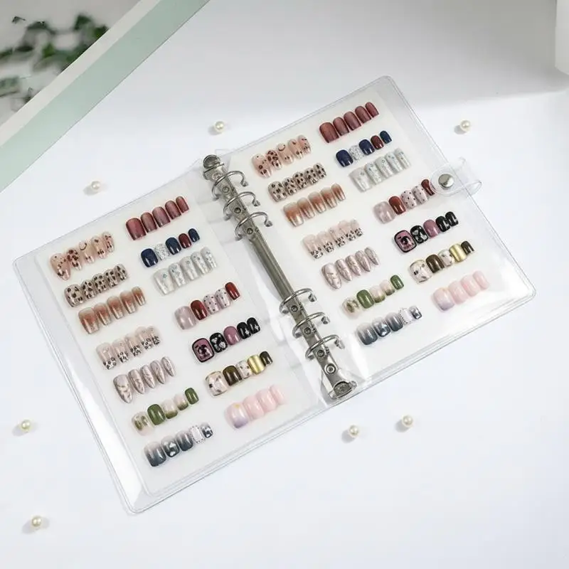 1/3Pcs Set Transparent Press On Nail Album Large Capacity Removable Pages