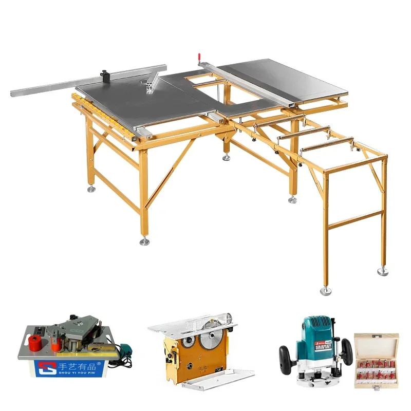 New precision multi-function woodworking table saw portable silent dust-free panel saw portable