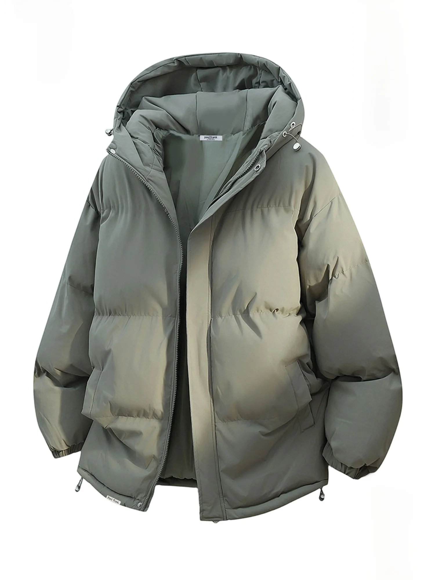 

PaulFrank Thiened Cotton Hooded Jaet Men's Winter Casual Loose Warm Outerwear Polyester Fiber Long Sve Zipper Closure