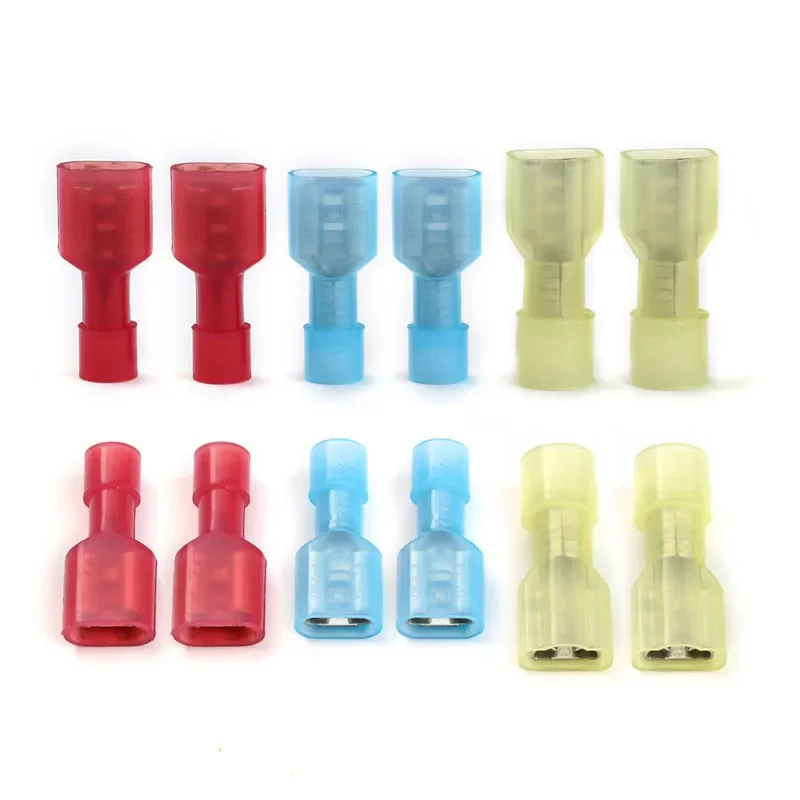 50/100/150Pcs Terminals Crimp Wire Cable Connectors Nylon Fully Insulated Spade Female Electrical Crimp Terminators Kit Tool Set