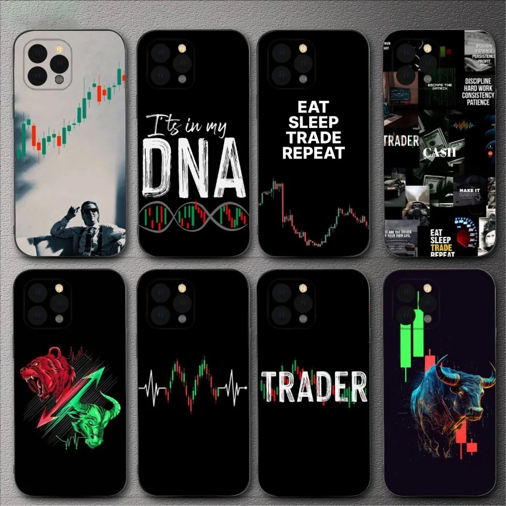 

Day Trading Day Trader Phone Case For iPhone 16,15,14,13,12,11,XS,XR,X,8,7,Pro,Max,Plus,mini Silicone Black Cover