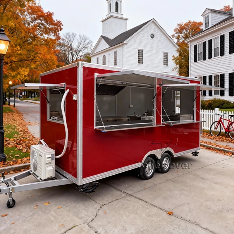 

Remorque полностью загруженный грузовик для еды на заказ, кофе, пузырьковый чай, сладкий закусочный сок, прицеп для еды с одним окном