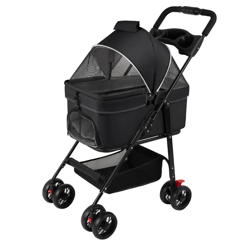 

Pram With Table Cheap 4 Wheels Small Medium Large Two Cat Carriers Pet Trolley Dog Stroller for Dogs
