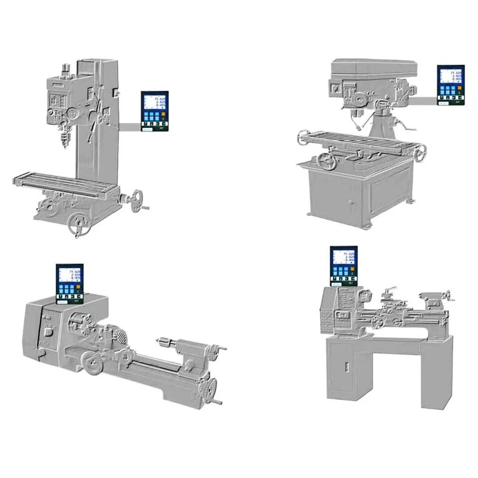Minitorno LCD DRO YH800-3A juego de 11 idiomas pantalla de lectura Digital envío rápido