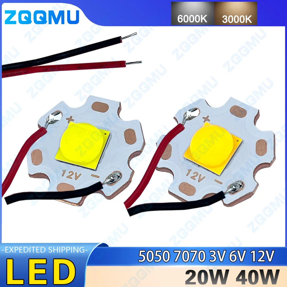 ceramica suporte lampada beads lanterna farol e holofote high power chip 3v 6v 12v 20w 40w 5050 7070 01