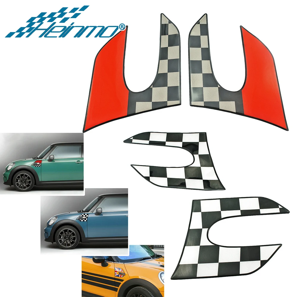 

2pcs Car Wing Fender Sticker Section Side Scuttles Anti Scratch Decal For Mini Cooper S One JCW F55 F56 Auto Styling Accessories