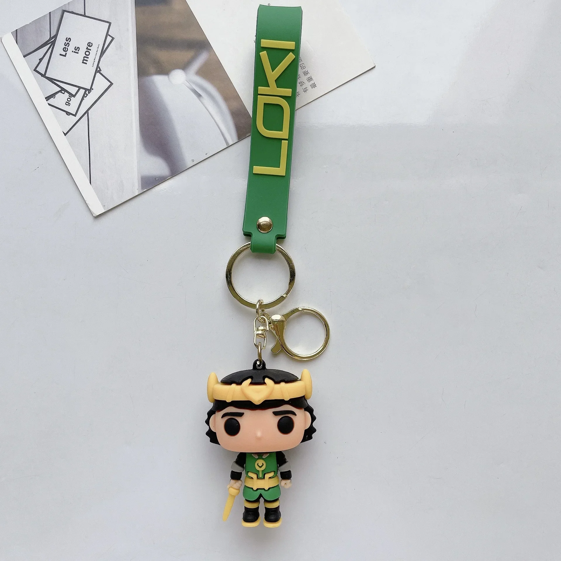 Marvel Cartoon Loki Pendant Keychain for Women Men Fans Backpack Bag Accessories Gifts for Friends