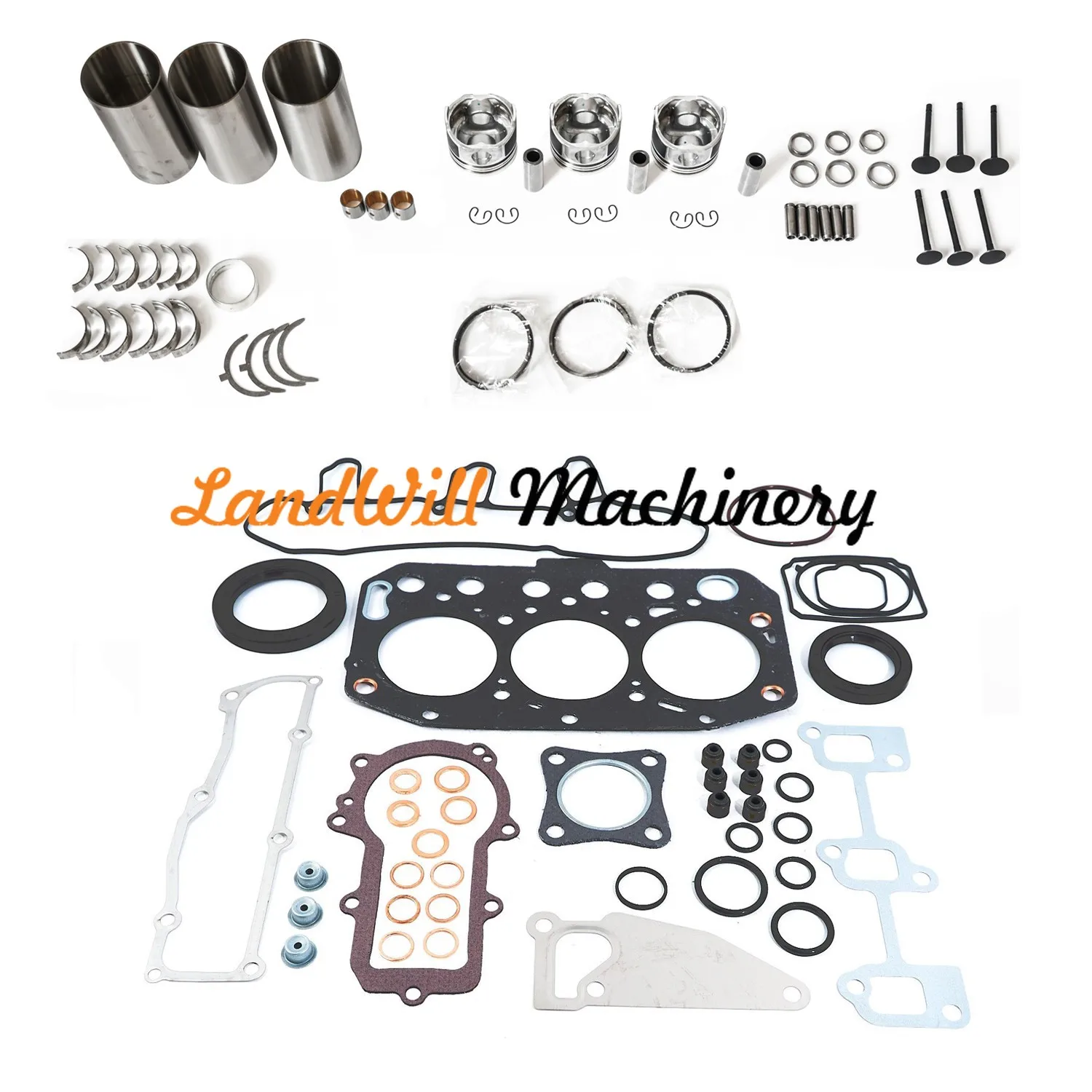 3TNV70 Engine Overhaul Rebuild Kit Fits Yanmar Excavator VIO10-2A VIO17 VIO15-2A