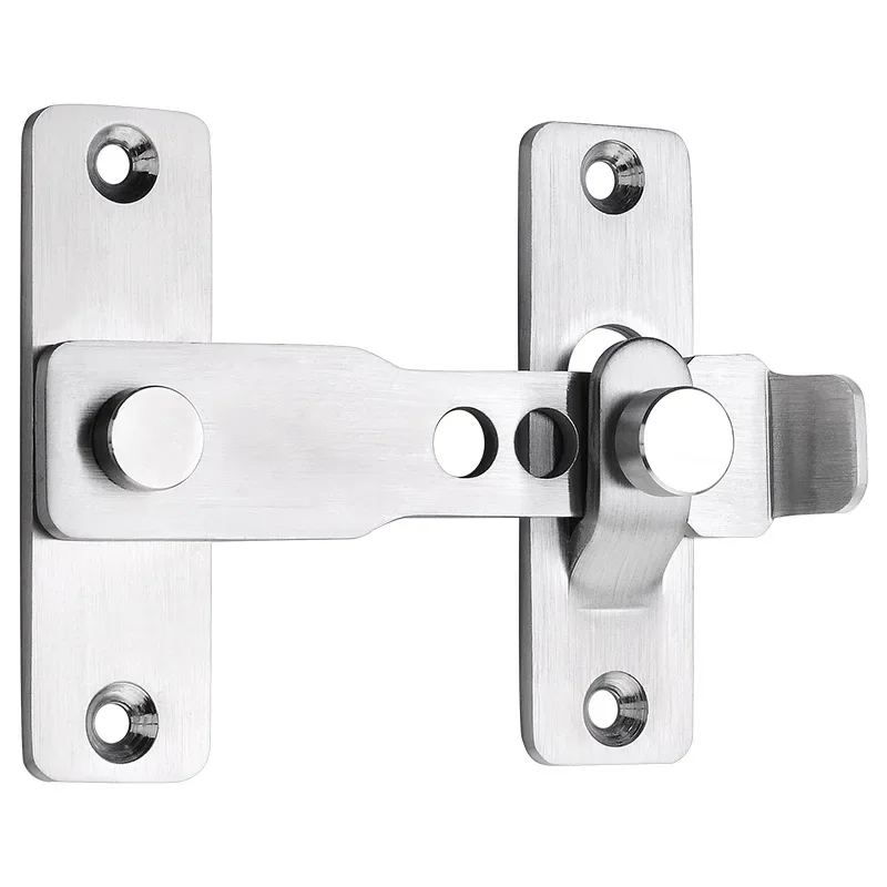 

Магнитная дверная защелка без сверления, 180-градусный складской дверной замок, вставка для карт, раздвижной болт из нержавеющей стали 304