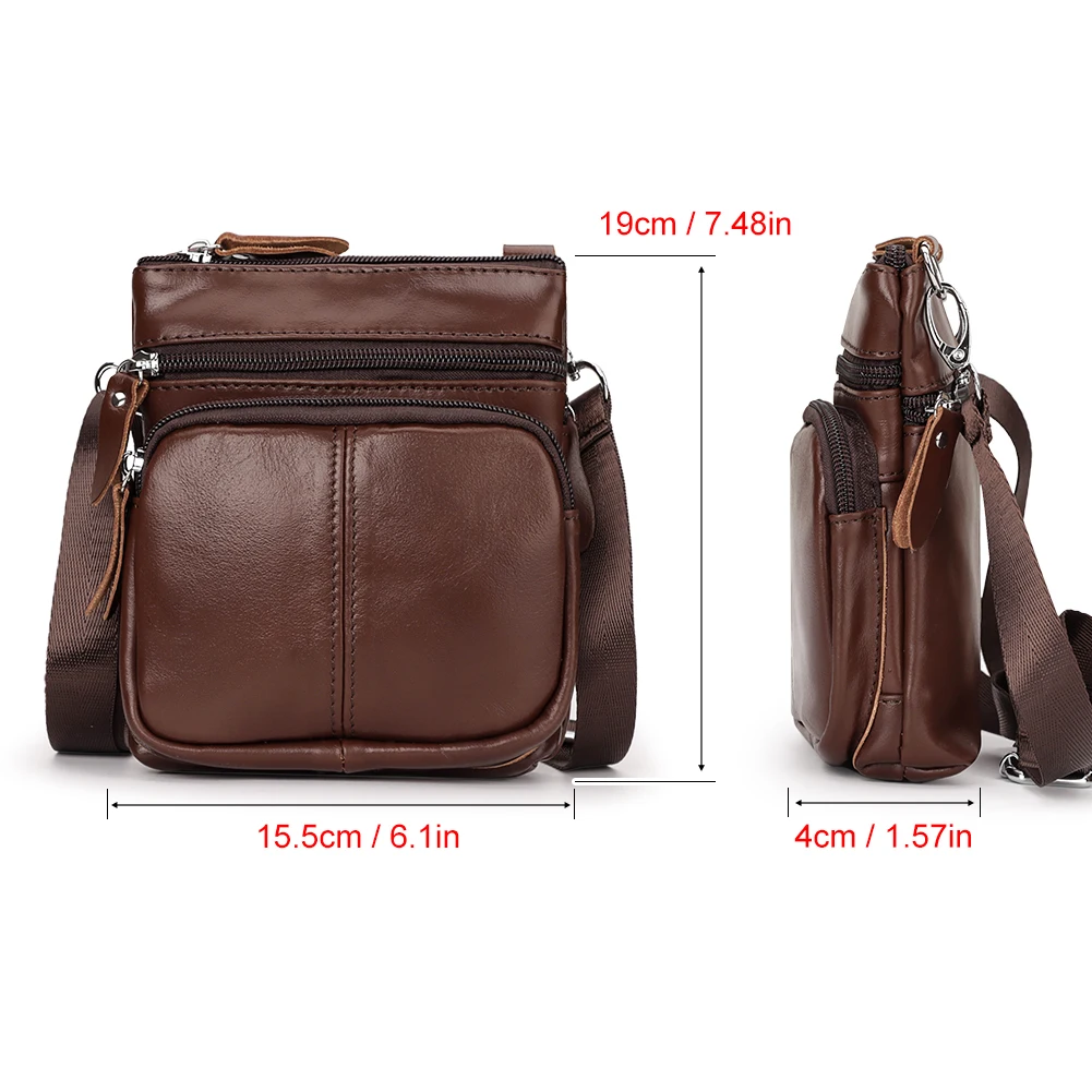 Brand 100% Genuine Leather Bags for Men Casual Travel Messenger Shoulder Bag High Quality Male Small Handbag