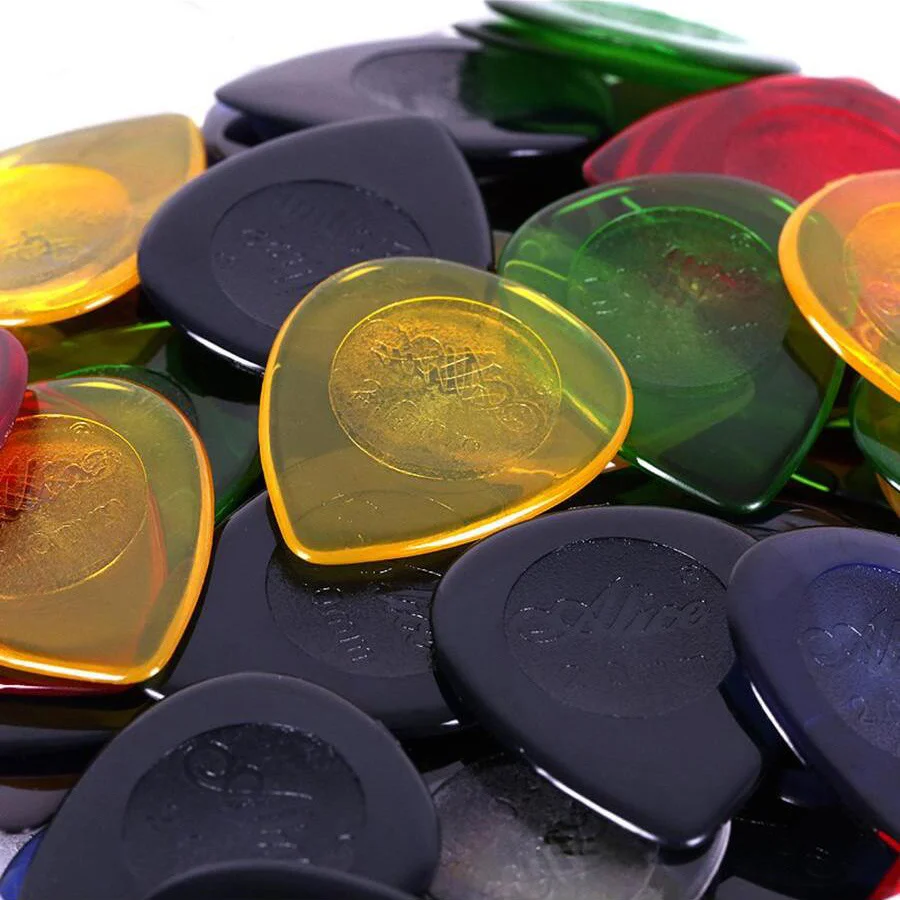 6pcs Musical Instrument Picks with Mini Storage Box 4 Styles Colorful Round Picks for Guitar Bass Essential Guitar DDJ