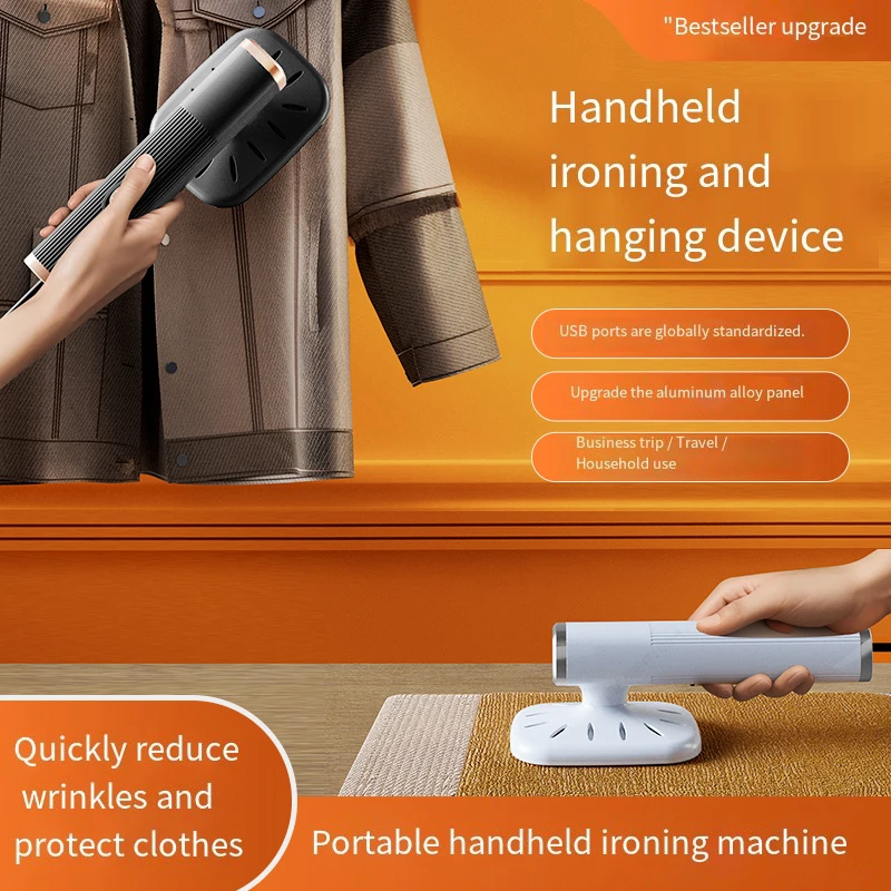 HOMFISH Handheld Iron Steamer 360° Ironing Small Garment Steamer USB Powered Electric Ironing Machine for Fabric Clothes Ironing