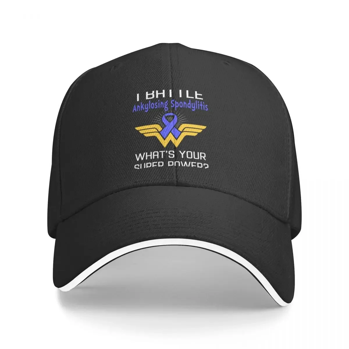 

I Battle Ankylosing Spondylitis What's Your Super Power Support Ankylosing Spondylitis Warrior Gifts Baseball Cap