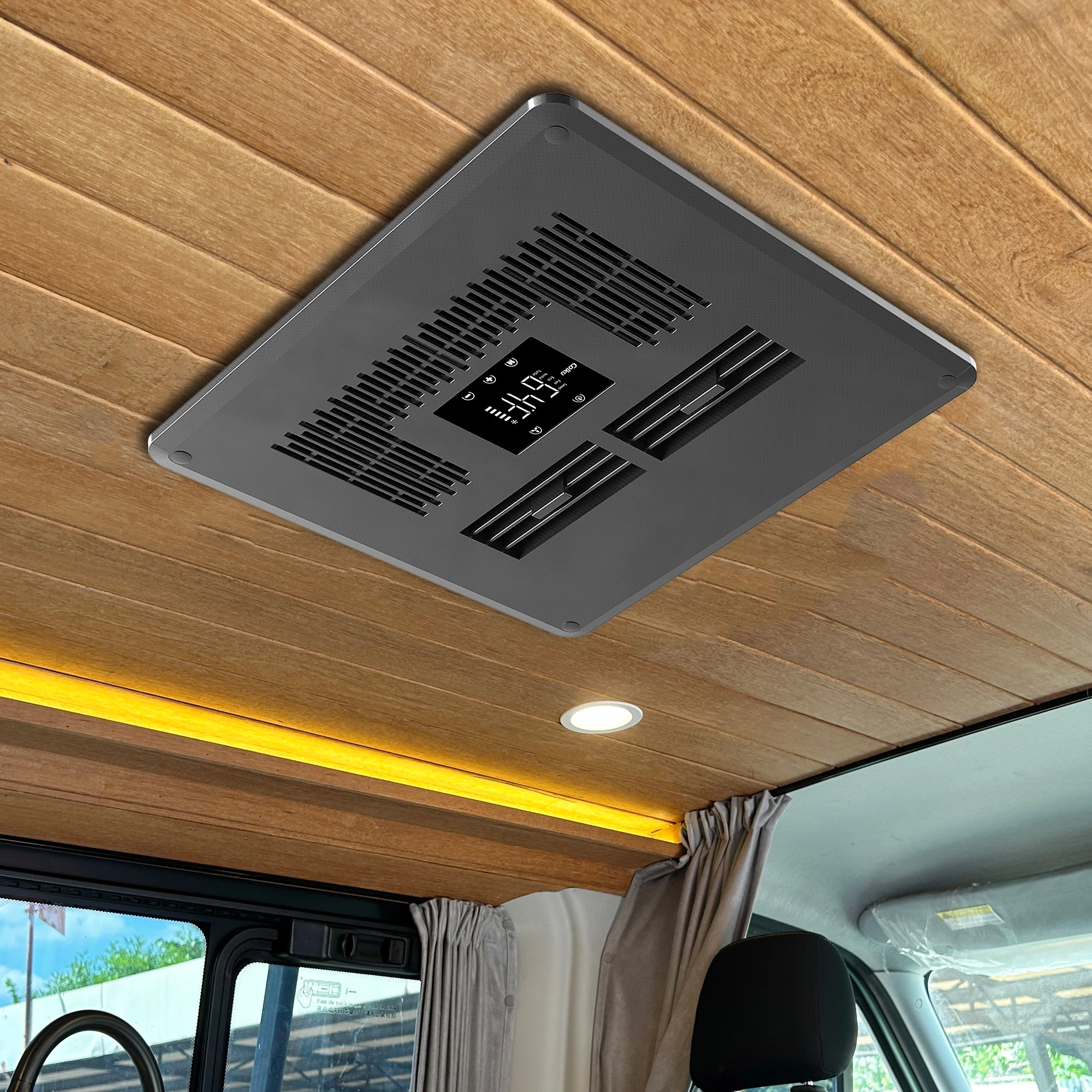 Colku GCB23A تكييف هواء مثبت على السقف 12 فولت 550 م 3 / ساعة حجم الهواء شاحنة ركن السيارة AC مع مبرد R32