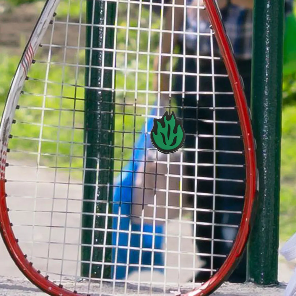 

10Pcs Flame Design Tennis Racket Dampener Soft Silicone Vibration Dampening Tool for Improved Swing Stability Long Play Comfort