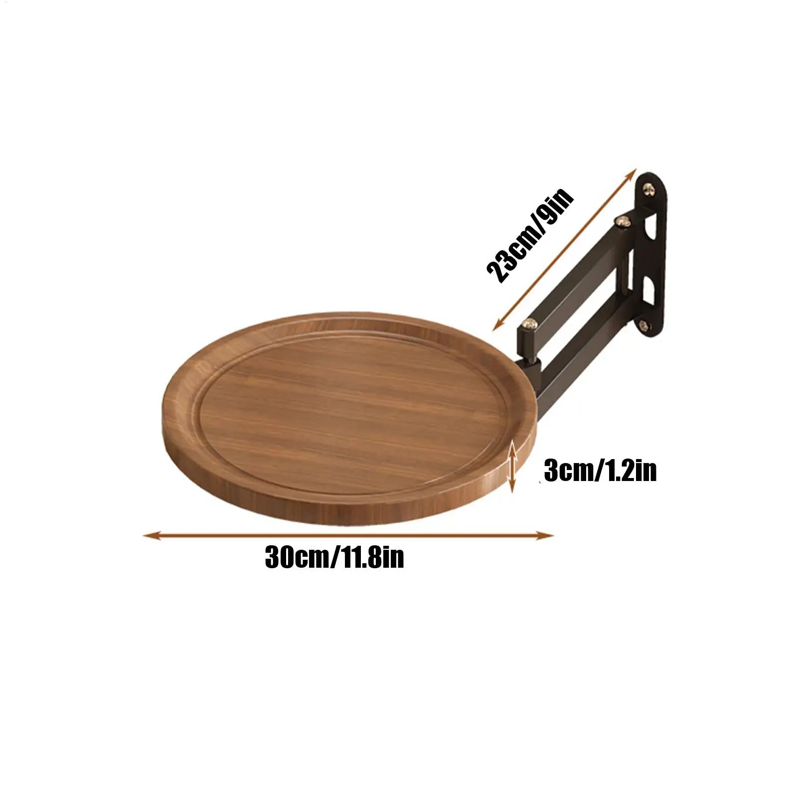 صينية حائط قابلة للطي مثبتة على الحائط قابلة للسحب طاولة مستديرة قابلة للطي لغرفة نوم الشقة RV مالك المنازل والمستأجرين الحمام #6