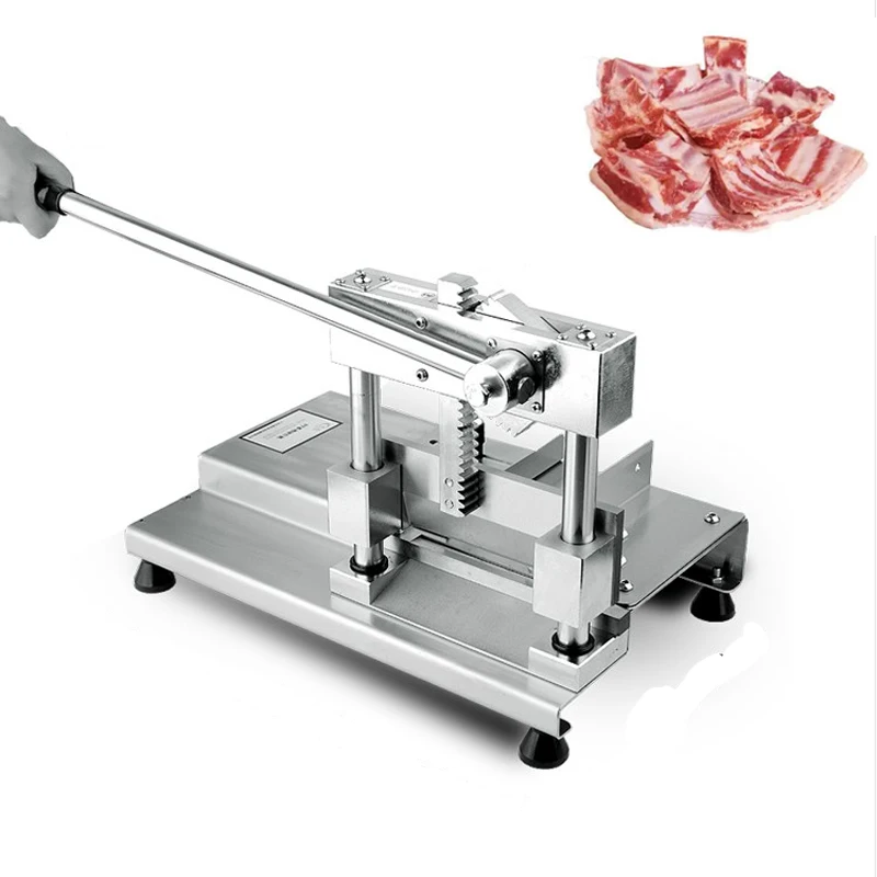 

Meat Bone Cutting Machine Commercial Bone Cutter Stainless Steel for Home Chopping Guillotine Meat Slicer